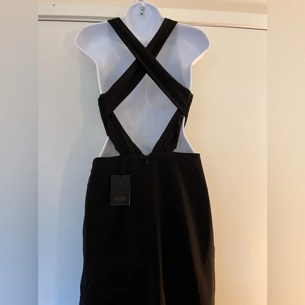 NBD Macfarlane Midi Dress In Black - Picture 3 of 4